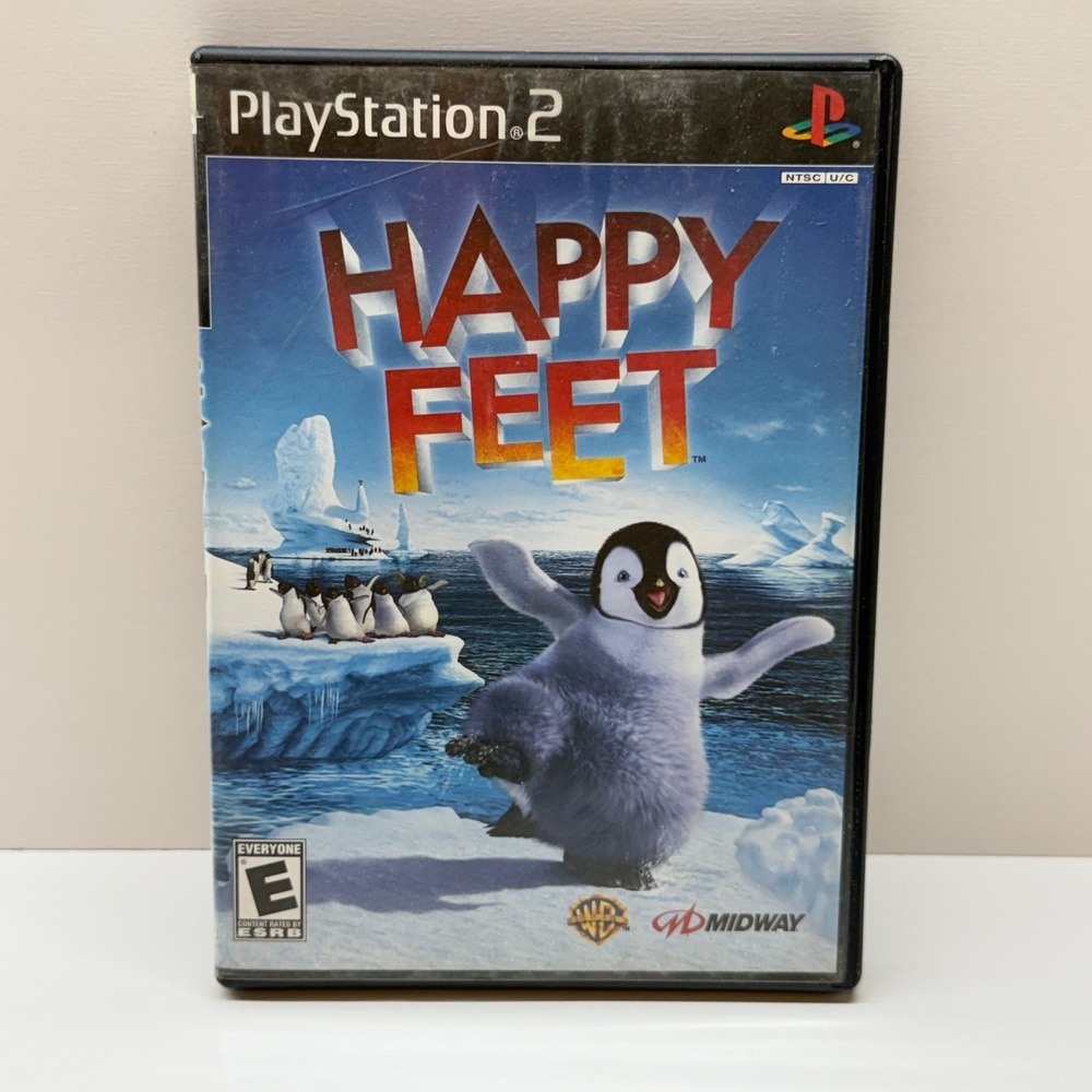 Happy Feet PlayStation 2 PS2 Video Game NTSC ESRB E Adventure Dance Rhythm CIB